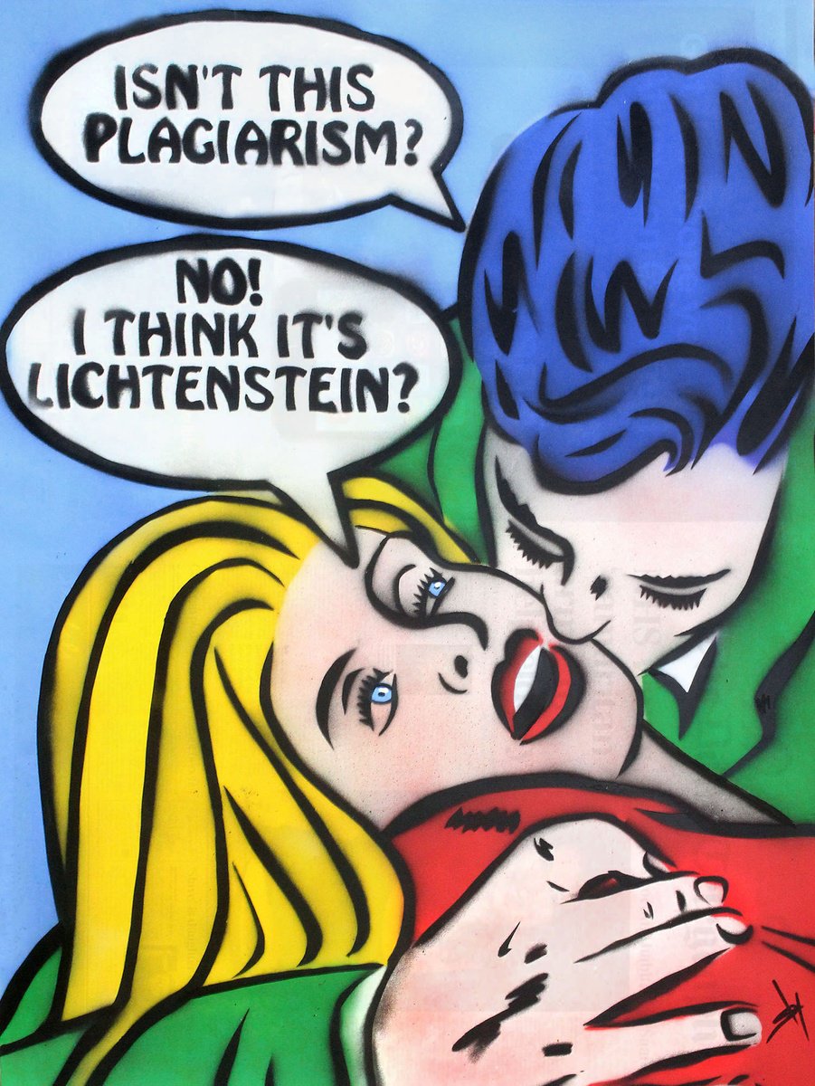 Urban And Pop Abstract Painting By Juan Sly, 23 X 30", Plagiarism (On An Urbox)., Original Artwork