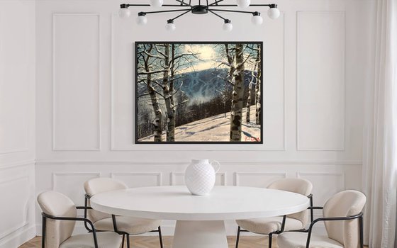 Light in the Snowy Forest