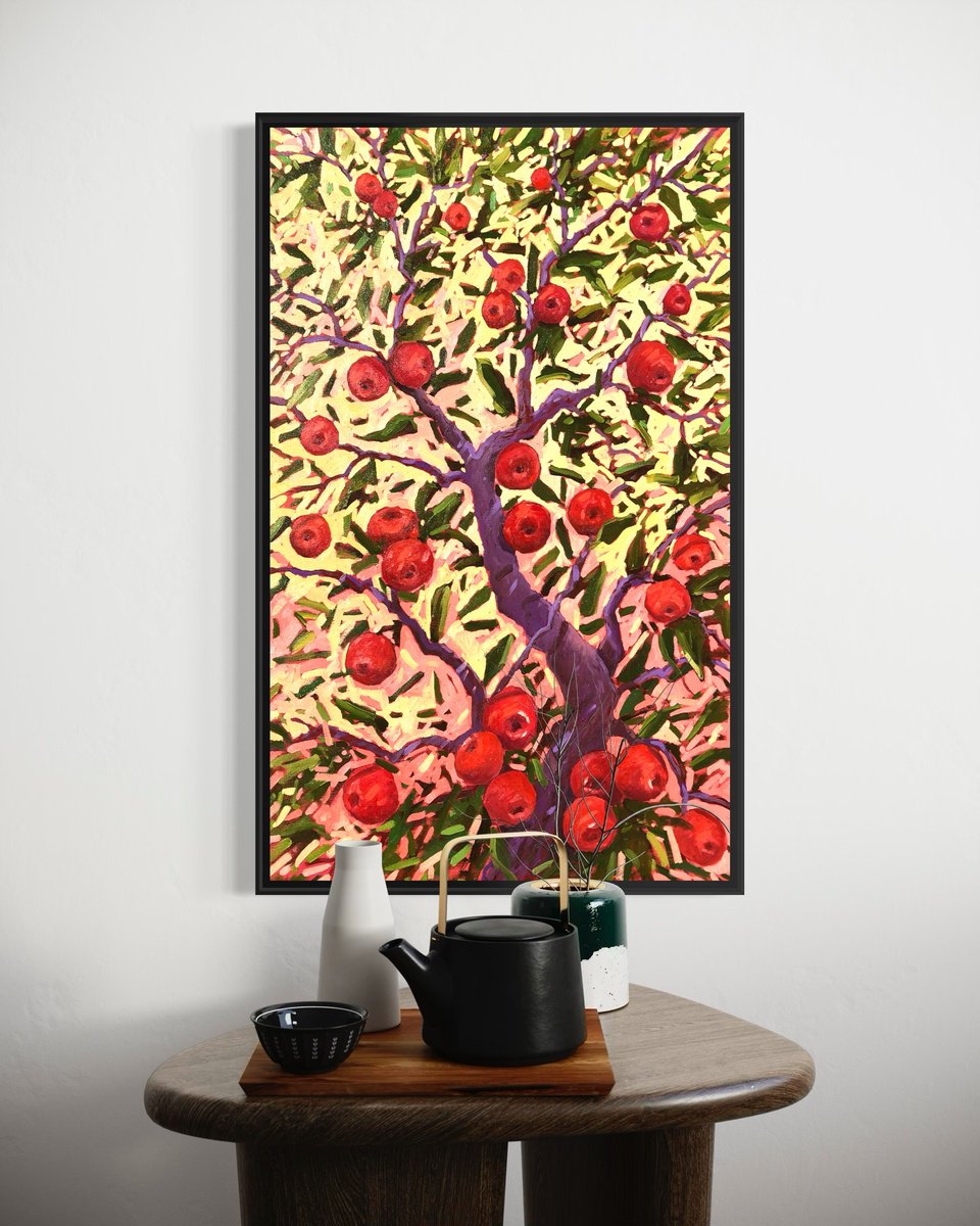 Red Tree Radiance By Volodymyr Smoliak, 22 X 35, Artwork For Sale On Artfinder