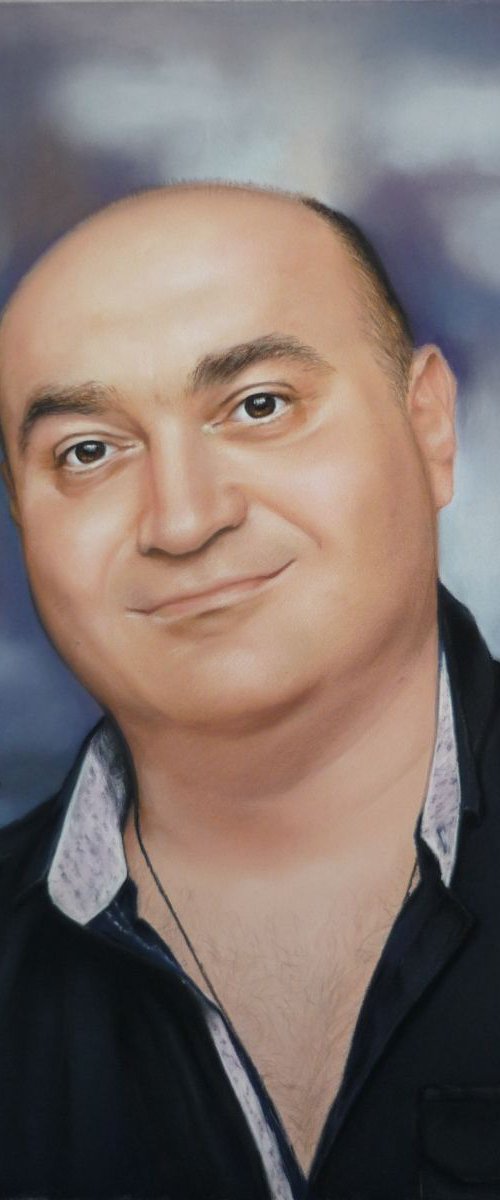 Portrait pastel. Portrait of a man. Custom pastel portrait. by Elena Bondarenko