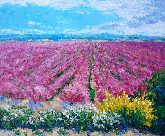Peach tree field