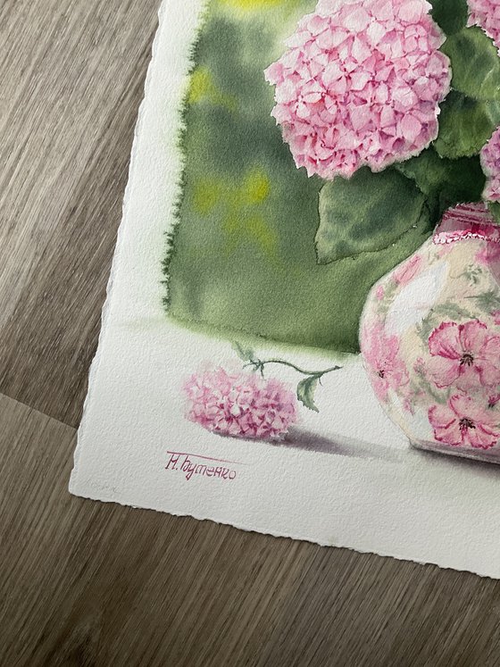 Provence style hydrangeas