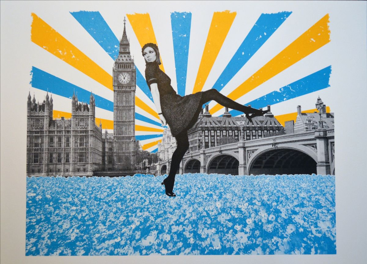 Urban And Pop Screenprint , London Stride By Anne Storno, 23 X 15, Artwork For Sale On Artfinder