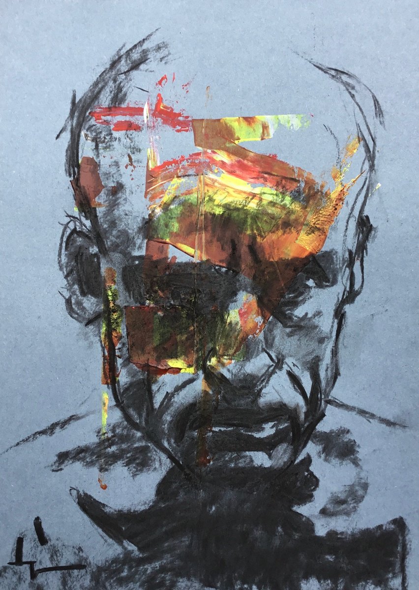 Expressive Charcoal Drawing , Survivor By Dominique Deve, 8 X 11, Artwork For Sale On Artfinder