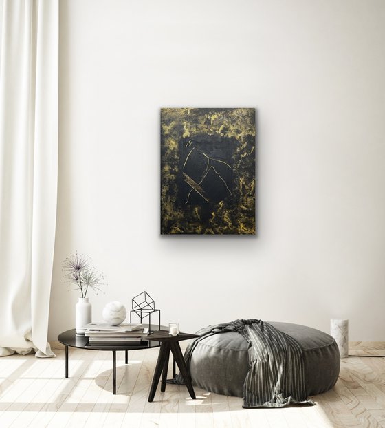 Black & Gold Abstract