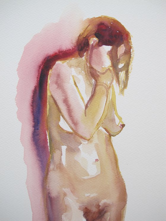 Standing female nude