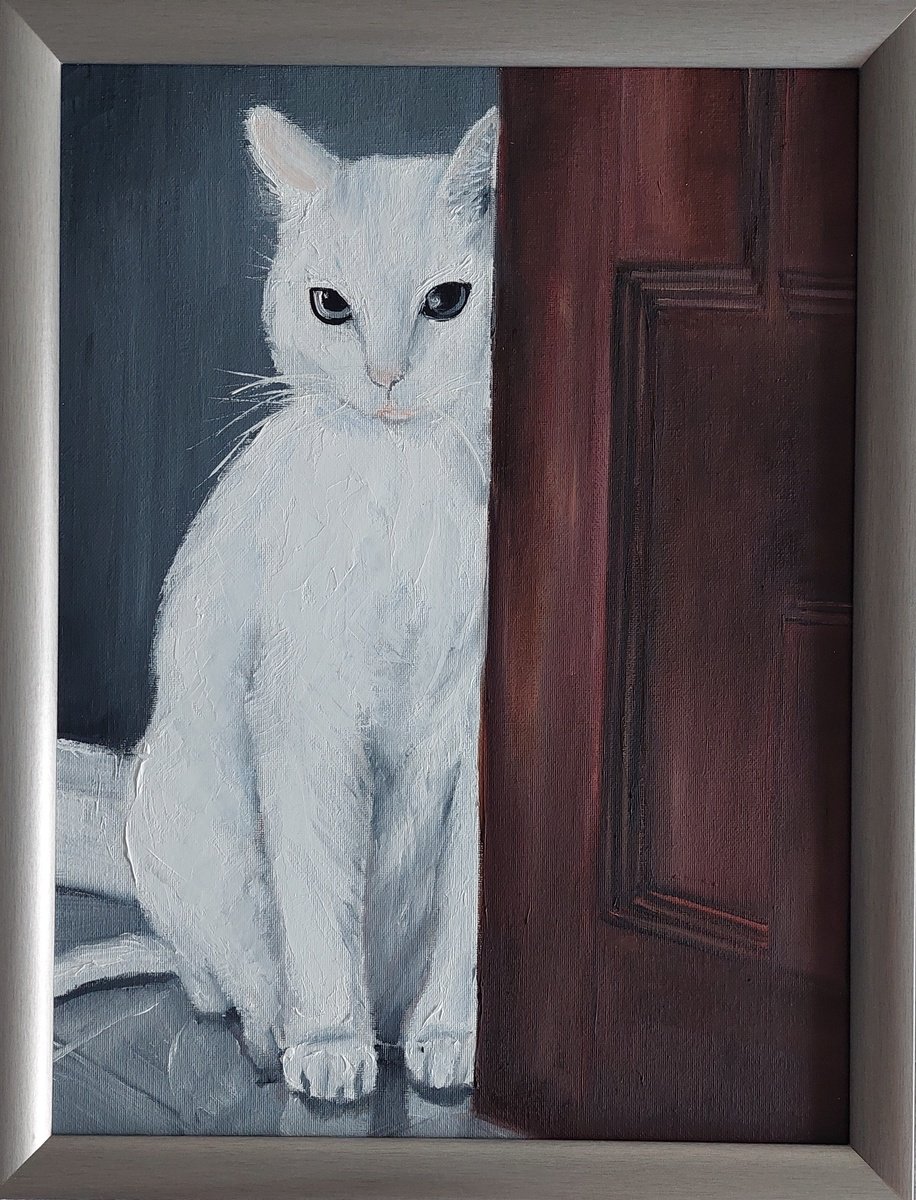 Photorealistic Animal Oil Painting By Ira Whittaker, 13 X 17, Offended, Original Artwork