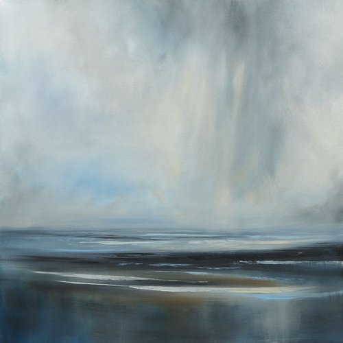 Soft rain meets the sea by Colin Slater