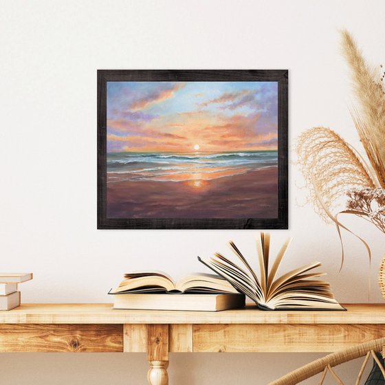 Peaceful beach sunset
