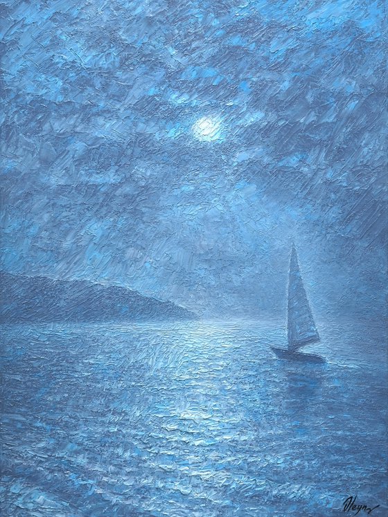 Moon and Yacht