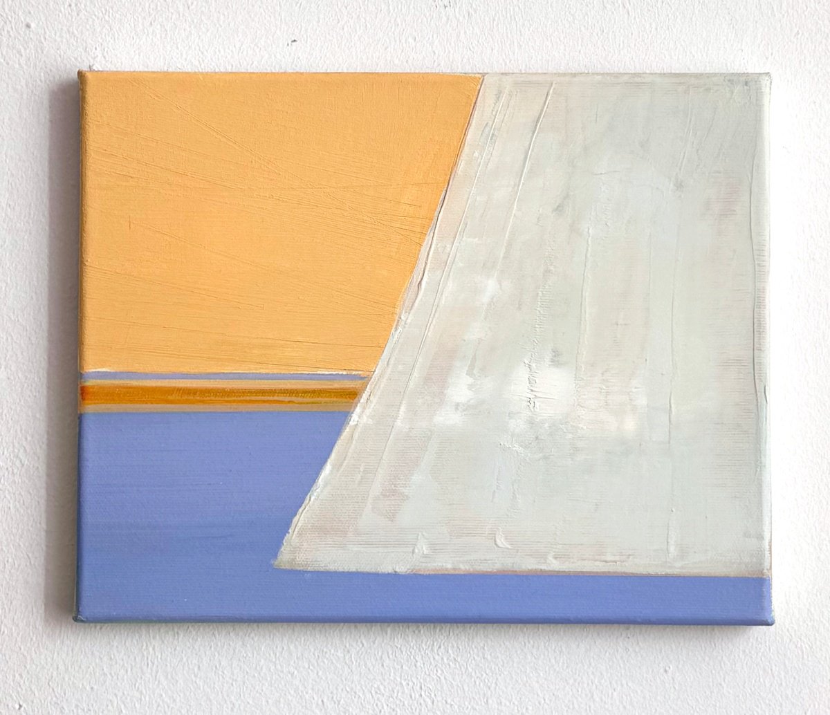 Organic Landscape Oil Painting By Katrin Roth, 12 X 9", Empty Spaces 4, Original Artwork