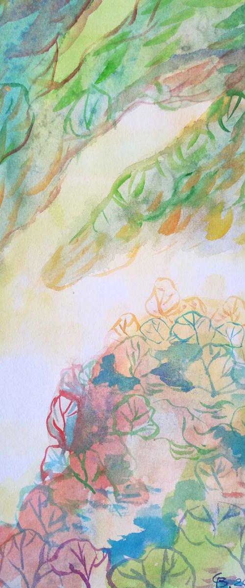 Painting | Watercolor | Summer III by Giedrius Bagdonas