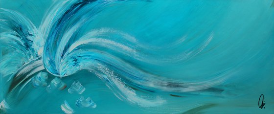 Breakthrough - Abstract Art - Acrylic Painting - Canvas Art - Framed Painting - Abstract Sea Painting - Ready to Hang