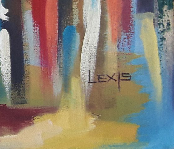 Colorful Market, African Market Art