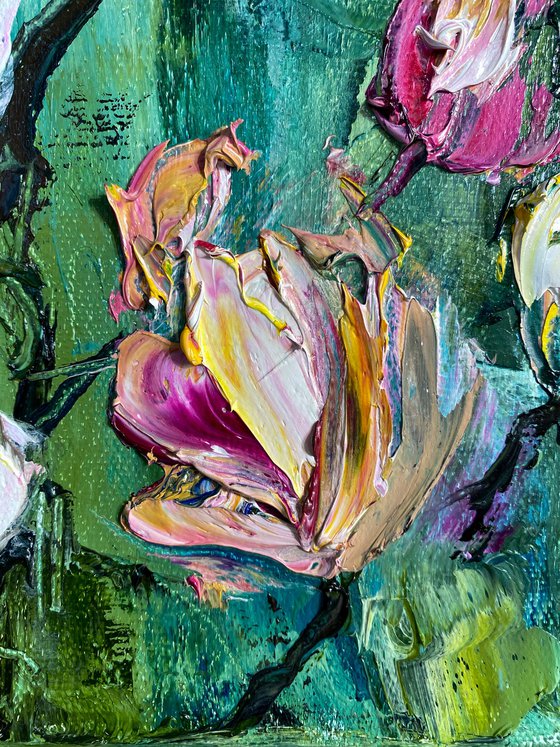 Magnolia Blossom Oil Art