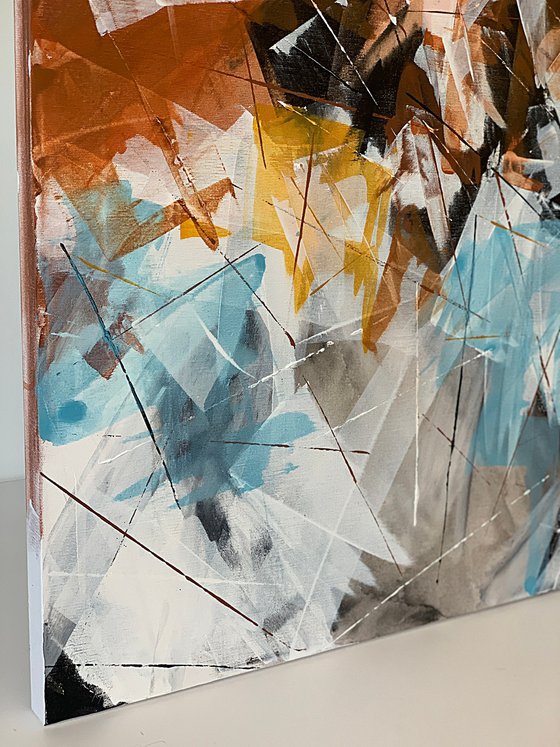 Orange, blue abstraction.