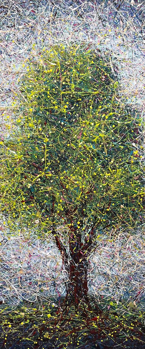 Green tree painting by Nadins ART