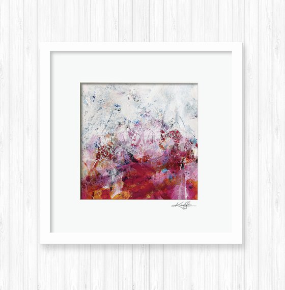 Pink Meadow - Abstract Textural Flower Painting by Kathy Morton Stanion
