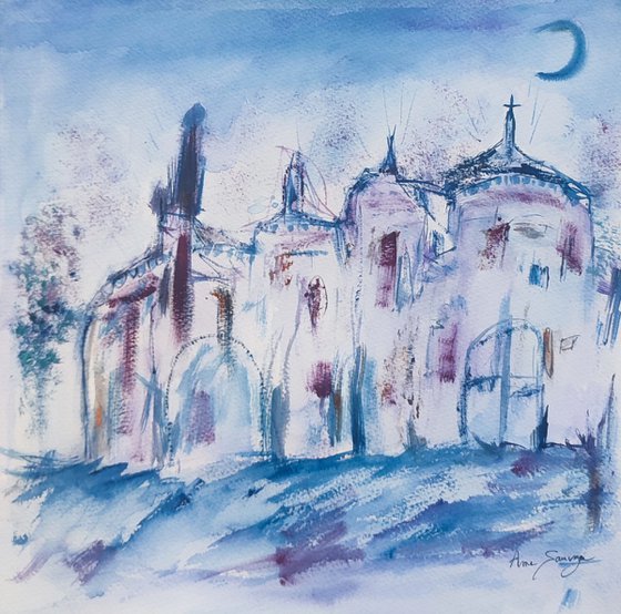 La belle abbaye - Watercolour