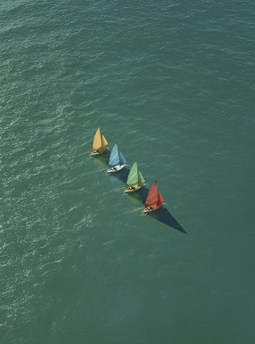 Photorealistic Photograph , Colorful Sailing By Marcus Cederberg, 20 X 28, Artwork For Sale On Artfinder