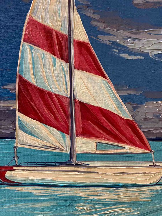 Sailboat, ocean