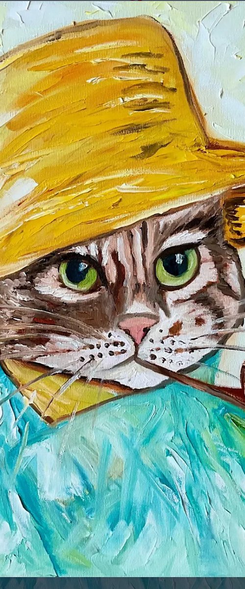 Cat Vincent Van Gogh by Olga Koval