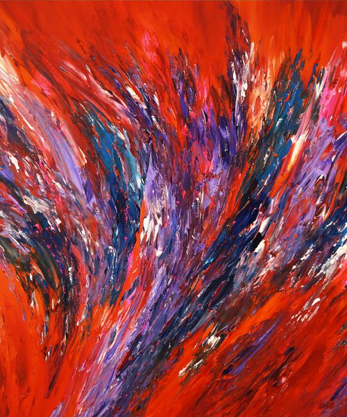Red Energy Abstraction  XXL 1 by Peter Nottrott