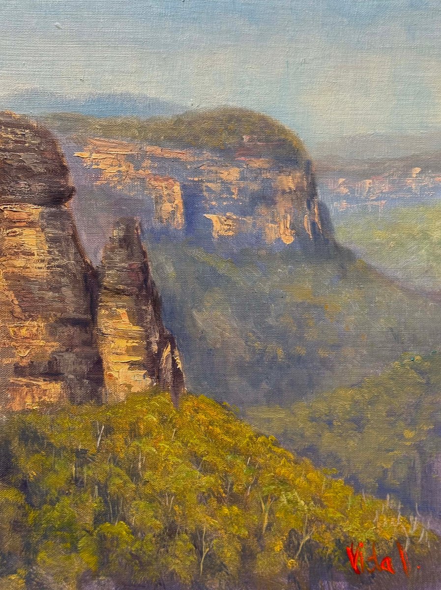 Pulpit Rock At Govetts Leap By Christopher Vidal, 9 X 12, Artwork For Sale On Artfinder