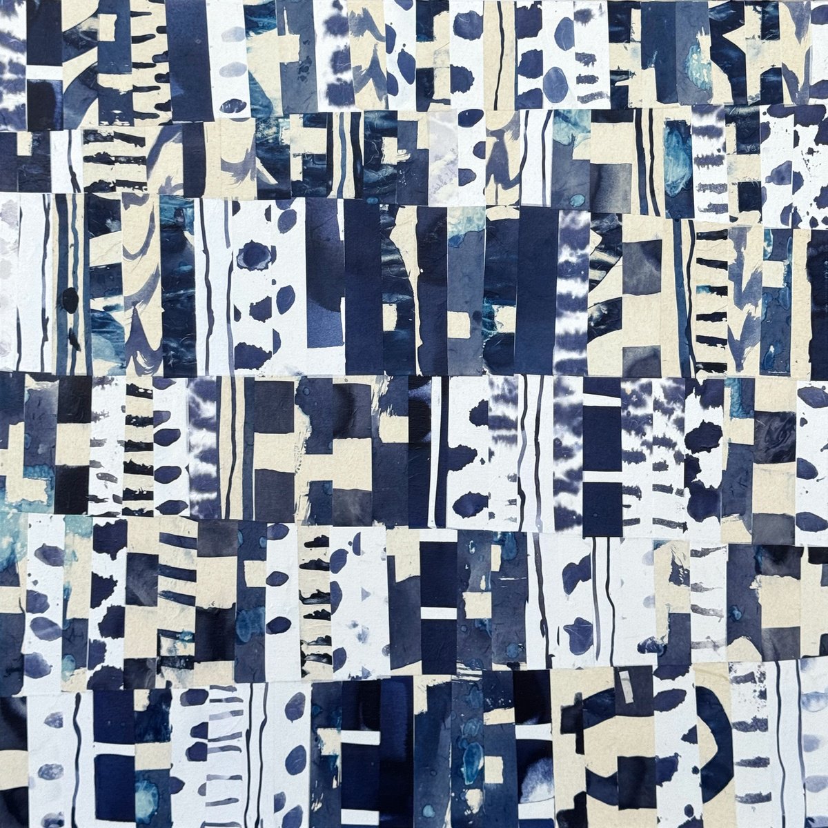 Geometric Abstract Collage By Adam Collier Noel, 30 X 30, Cipher, Original Artwork