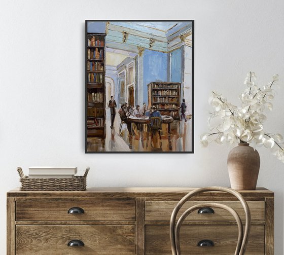 Public Library Interior.