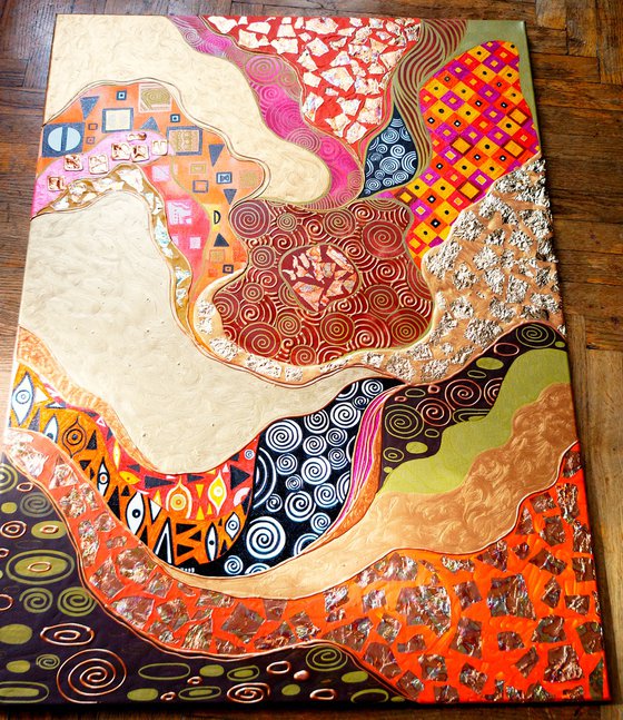 Adele dreams. Klimt abstract