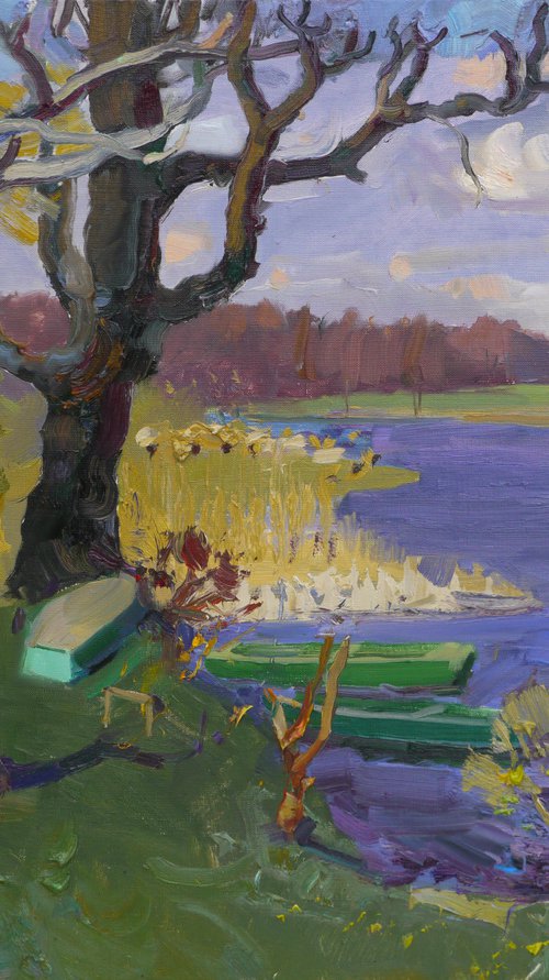 Snov River in April by Victor Onyshchenko