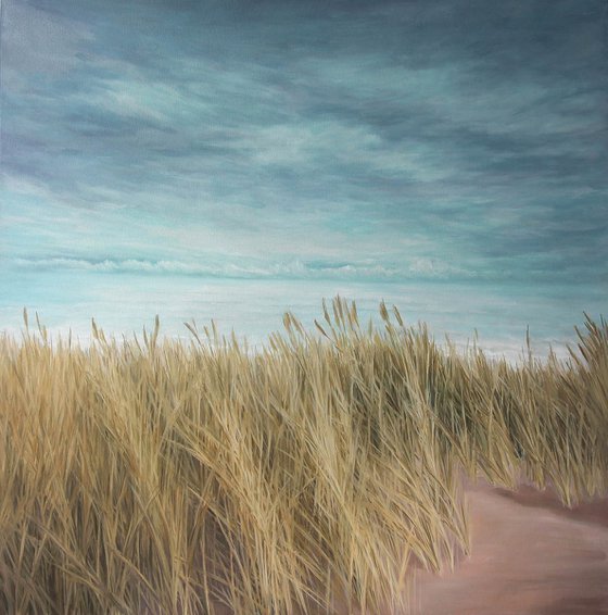 "Spikelets" Field landscape oil art