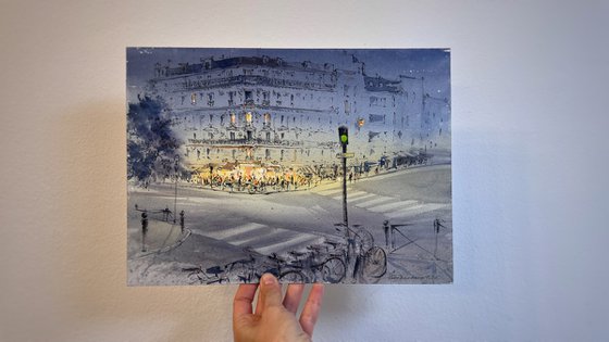 Cafe Lights in Paris