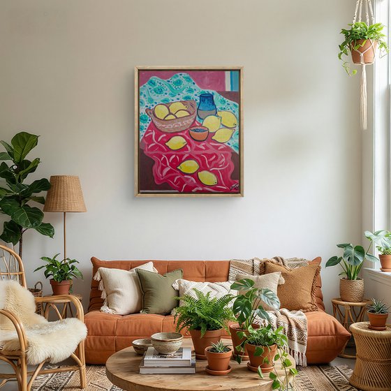 Patterned Interior with Citrus