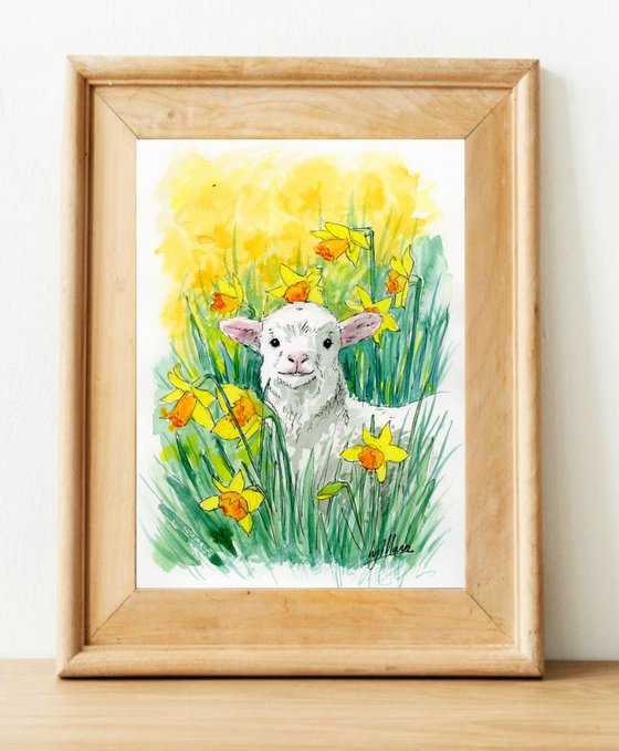 Lamb among the Daffodils