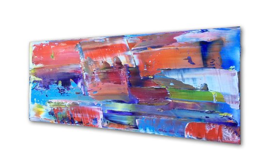 "Streaking Series" - Save As Series - Original PMS Abstract Diptych Oil Paintings On Wood - 28" x 24"