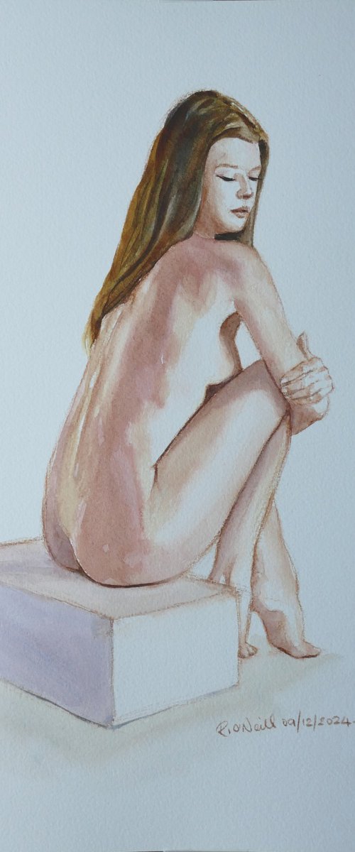 Seated female nude by Rory O’Neill