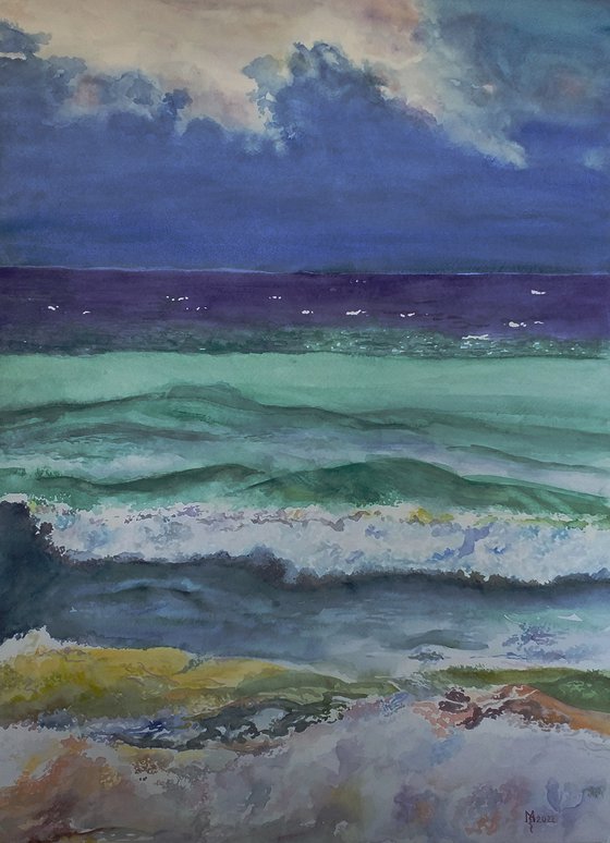 SEA AND WAVES  50 x 70 cm