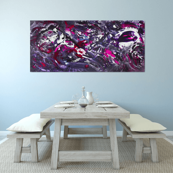 Deep purple, 200x90 cm