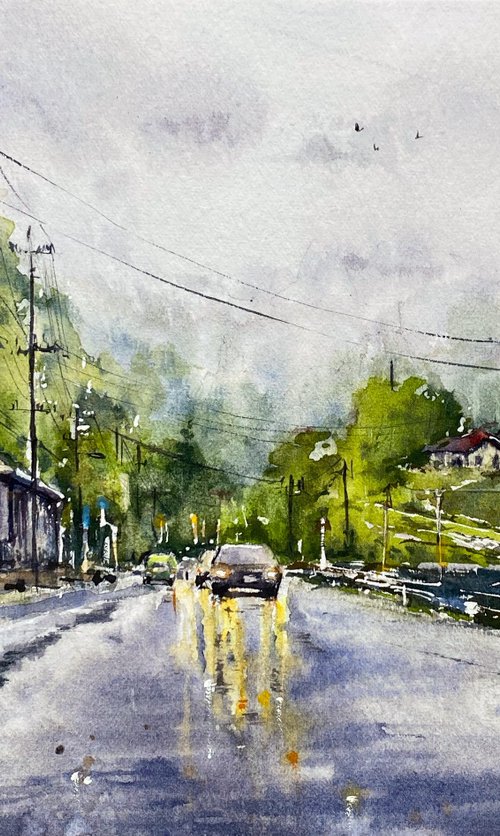 Rainy roads of Yamanashi by Leyla Kamliya