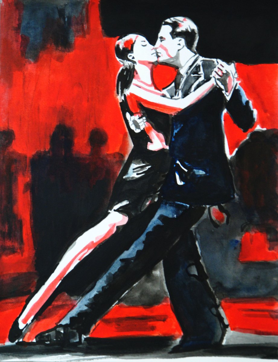 Dancers / 35 x 27 cm by Alexandra Djokic