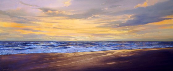 SUNSET SEA IX. 100x42cm