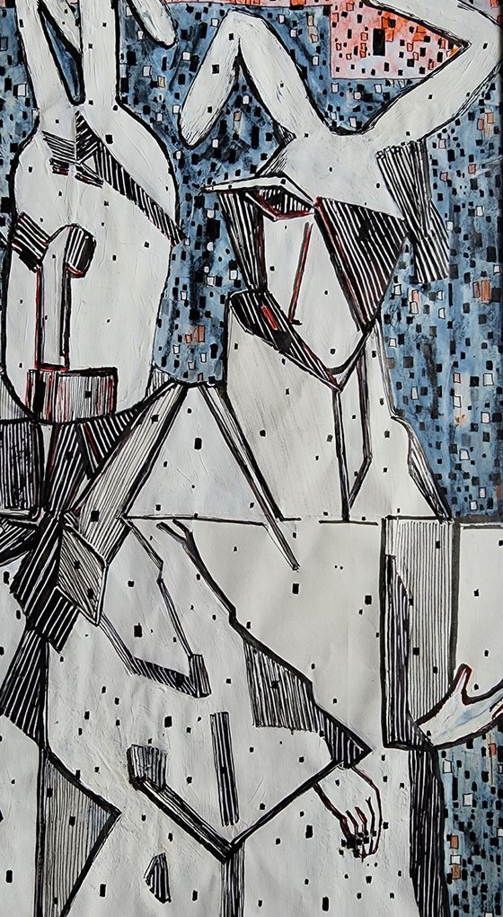 Brouillon III. White Rabbits Talking