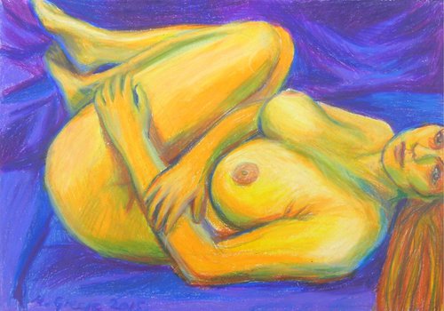 Nude in purple by Maja Grecic