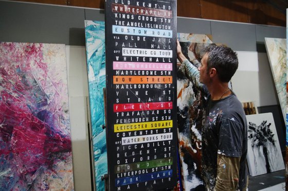 Fleet Street Blues 160cm x 60cm Monopoly Urban Pop Art