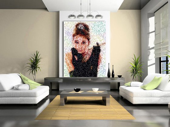 Hepburn digital/XL large original artwork