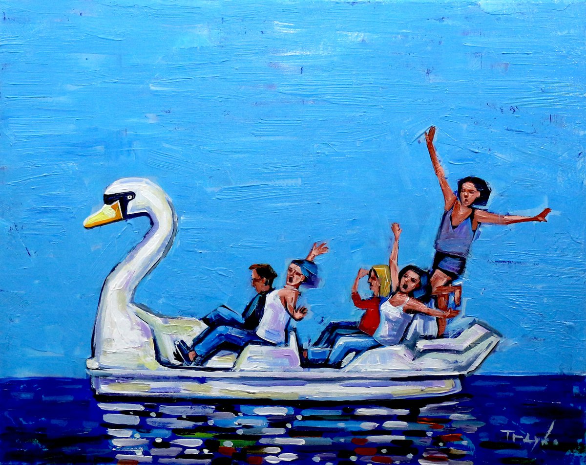  Pedalo | The Lake By Trayko Popov, 20 X 16, Artwork For Sale On Artfinder