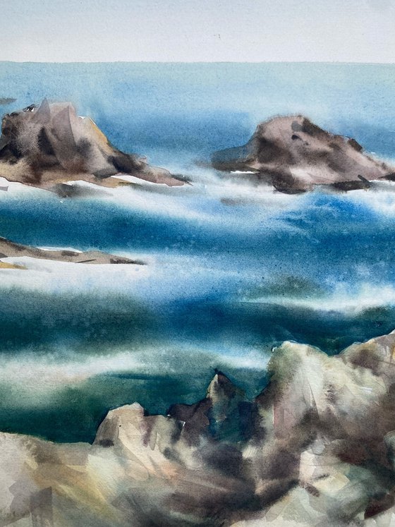 White waves. Scotland.