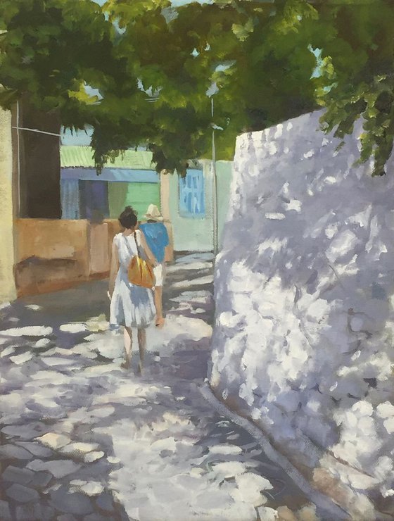 A WALK IN THE SHADE : SOLD : Commissions for similar accepted.